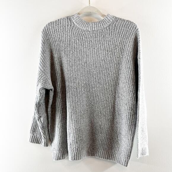 American Eagle Crewneck Ribbed Soft Long Sleeve Sweater Gray Small - Picture 5 of 7